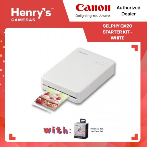 Canon Selphy QX20 Starter Kit - White