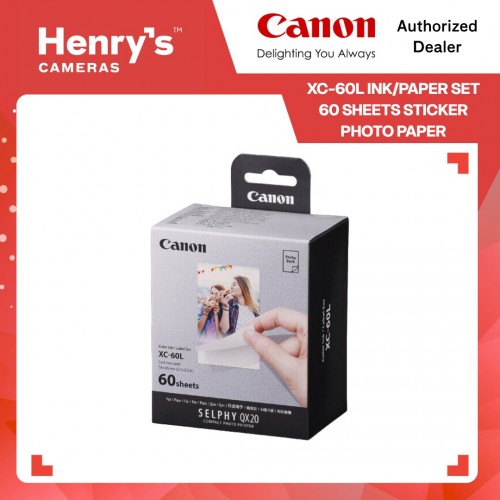 Canon XC-60L Ink/Paper Set 60 Sheets Sticker Photo Paper