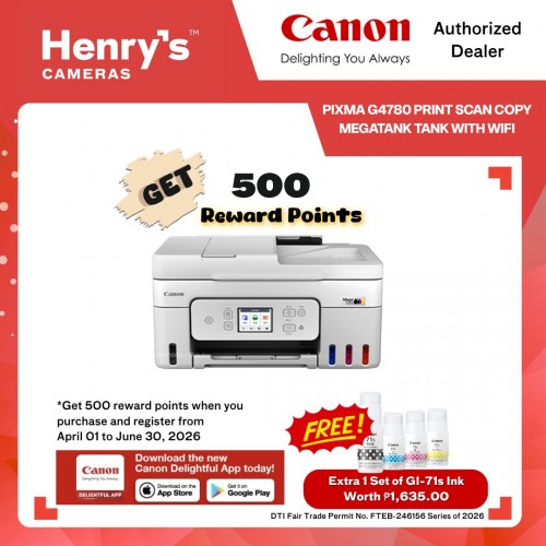 Canon Pixma G4780 Print Scan Copy MegaTank Tank with WiFi