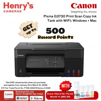 Canon Pixma G3730 Print Scan Copy Ink Tank with WiFI; Windows + Mac Canon Pixma G3730 Print Scan Copy Ink Tank with WiFI; Windows + Mac