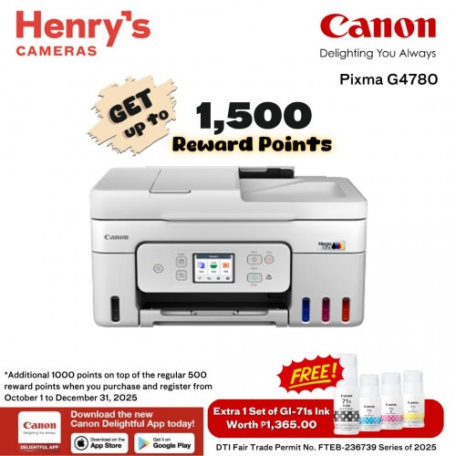 Canon Pixma G4780 Print Scan Copy MegaTank Tank with WiFi Canon Pixma G4780 Print Scan Copy MegaTank Tank with WiFi
