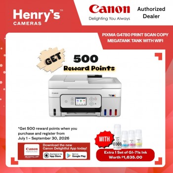 Canon Pixma G4780 Print Scan Copy MegaTank Tank with WiFi Canon Pixma G4780 Print Scan Copy MegaTank Tank with WiFi