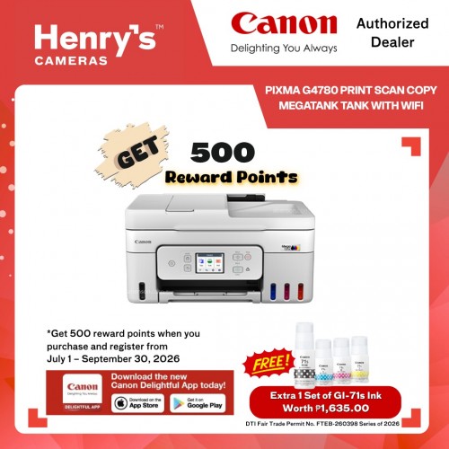 Canon Pixma G4780 Print Scan Copy MegaTank Tank with WiFi Canon Pixma G4780 Print Scan Copy MegaTank Tank with WiFi