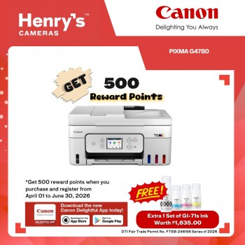 Canon Pixma G4780 Print Scan Copy MegaTank Tank with WiFi