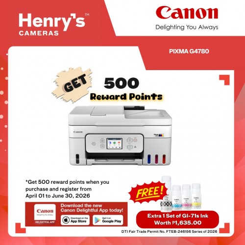 Canon Pixma G4780 Print Scan Copy MegaTank Tank with WiFi