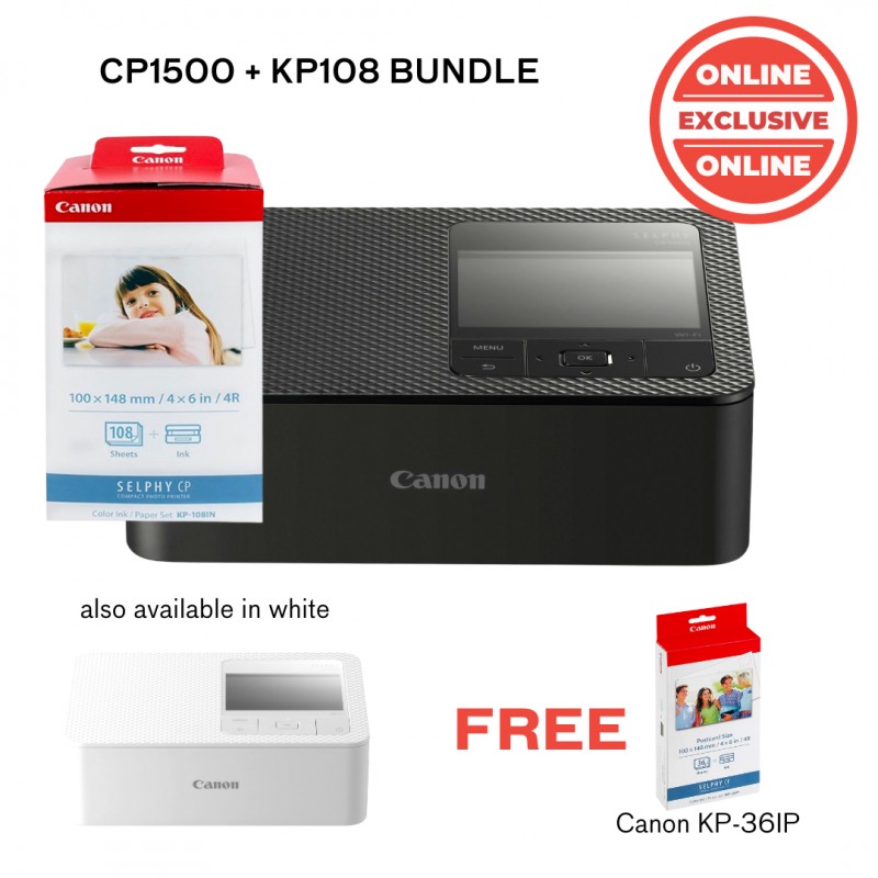 Buy Canon SELPHY CP1500 Portable Colour Photo Printer - Black, Digital  photo printers