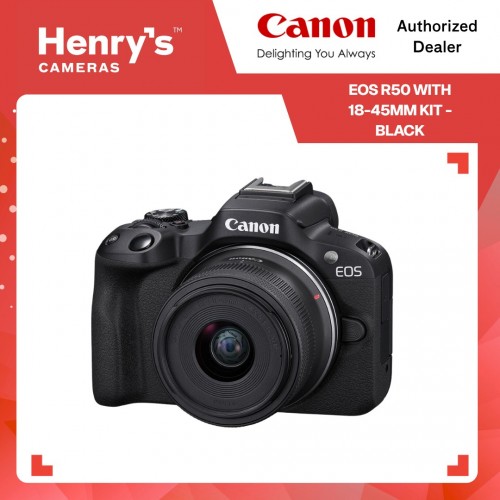 Canon EOS R50 with 18-45mm Kit - Black Canon EOS R50 with 18-45mm Kit - Black