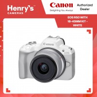Canon EOS R50 with 18-45mm Kit - White Canon EOS R50 with 18-45mm Kit - White