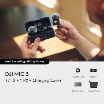 DJI Mic 3 (2TX + 1RX) Wireless Microphone