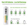 EBL LN-8112 4pcs AA 1.2V 2800mAh Ni-MH Rechargeable Battery