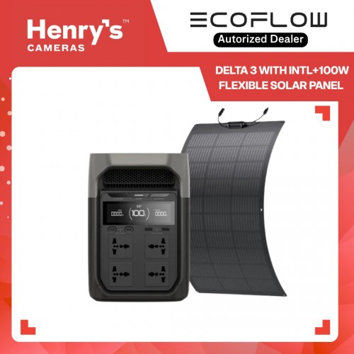 EcoFlow DELTA 3 with INTL+100W Flexible Solar Panel