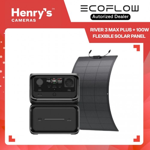 EcoFlow River 3 Max Plus + 100W Flexible Solar Panel