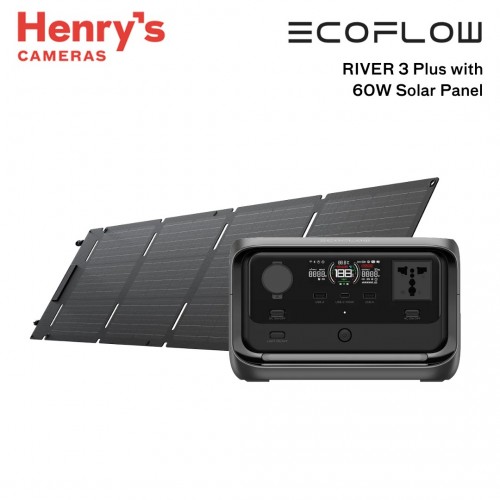 EcoFlow RIVER 3 Plus with 60W Solar Panel