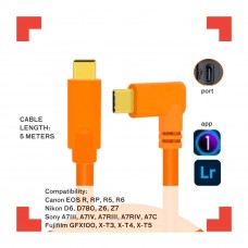 Enovation USB Type-C to Type-C Data Tethering Cable 5m with Amplifier (Right Angle)