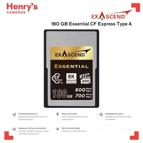 Exascend Essential CF Express Type A 180GB 800MBs/700MBs/400MBs