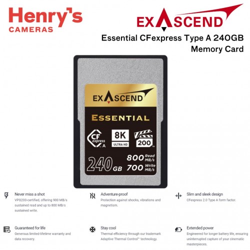 Exascend Essential CF Express Type A 240GB 800MBs/700MBs/400MBs