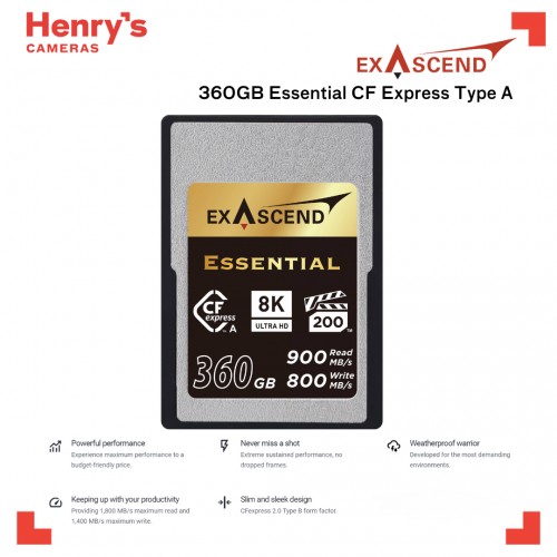 Exascend Essential CF Express Type A 360GB 900MBs/800MBs/700MBs