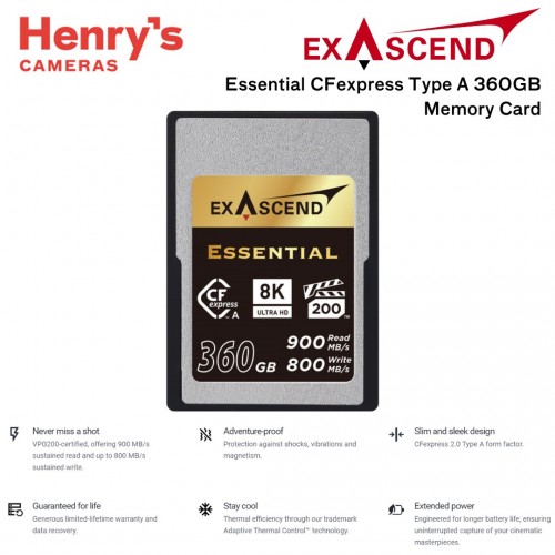 Exascend Essential CF Express Type A 360GB 900MBs/800MBs/700MBs