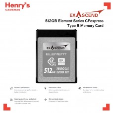 Exascend Element CF Express Type B 512GB 4K ULT,8K ULT HD 1800R, 1200W, 900 SW