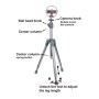 Fotopro Aluminum S3 Lite Tripod Gray-Red