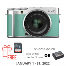FUJIFILM X-A7 WITH 15-45MM LENS MINT GREEN