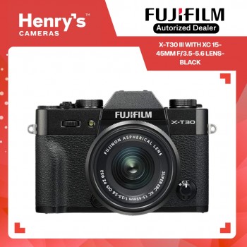 Fujifilm X-T30 III with XC 15-45mm f/3.5-5.6 Lens- Black