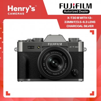 Fujifilm X-T30 III Mirrorless Camera with 13-33mm f/3.5-6.3 Lens - Charcoal Silver