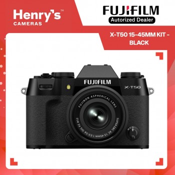 Fujifilm X-T50 15-45mm Kit Digital Mirrorless Camera - Black