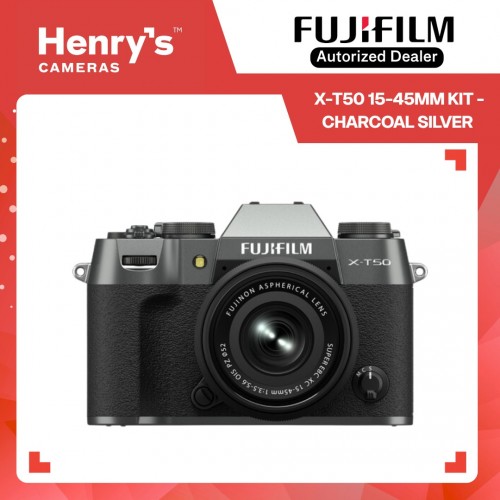 Fujifilm X-T50 15-45mm Kit Digital Mirrorless Camera - Charcoal Silver