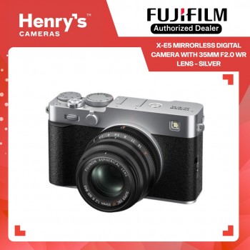 Fujifilm X-E5 Mirrorless Camera with 35mm F2.0 WR Lens - Silver