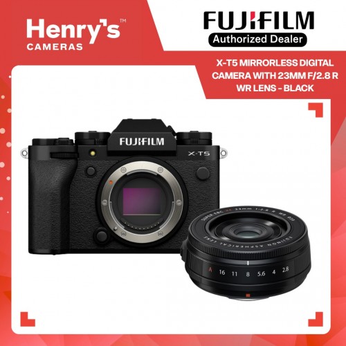 Fujifilm X-T5 Mirrorless Digital Camera with 23mm f/2.8 R WR Lens - Black