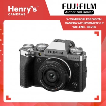 Fujifilm X-T5 Mirrorless Digital Camera with 23mm f/2.8 R WR Lens - Silver