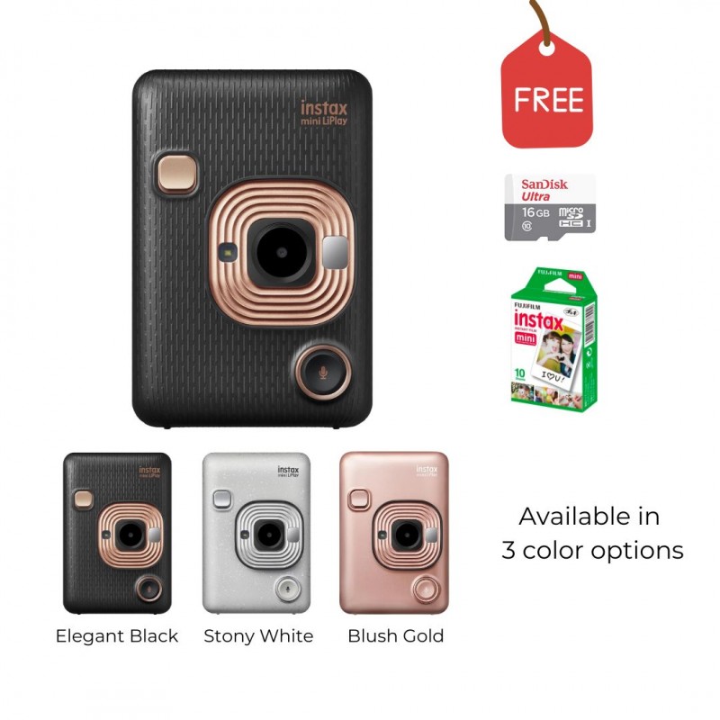 Buy Fujifilm Instax Mini LiPlay Instant Camera - Elegant Black