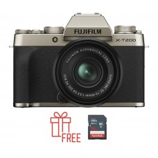 FUJIFILM X-T200 MIRRORLESS WITH 15-45MM CHAMPAGNE GOLD