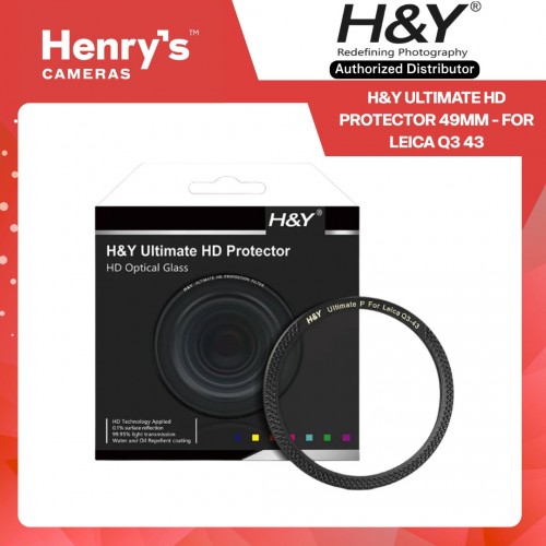 H&Y Ultimate HD Protection Filter 49mm for Leica Q3 43 H&Y Ultimate HD Protection Filter 49mm for Leica Q3 43
