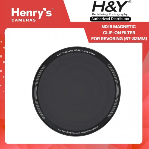 H&Y ND16 Magnetic Clip-on Filter 4-Stop for RevoRing (67-82mm) H&Y ND16 Magnetic Clip-on Filter 4-Stop for RevoRing (67-82mm)
