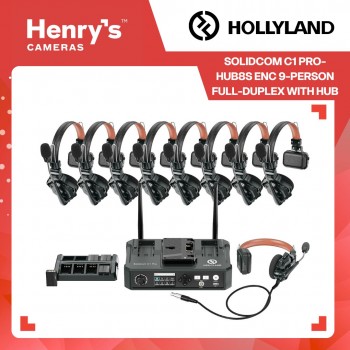 Hollyland Solidcom C1 Pro-Hub8S ENC 9-Person Full-Duplex Wireless Intercom System with Hub Hollyland Solidcom C1 Pro-Hub8S ENC 9-Person Full-Duplex Wireless Intercom System with Hub