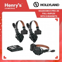 Hollyland Solidcom C1 Pro-3S Full-Duplex ENC Wireless Intercom System with 3 Headsets