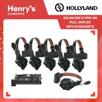 Hollyland Solidcom C1 Pro-6S Full-Duplex ENC Wireless Intercom System with 6 Headsets