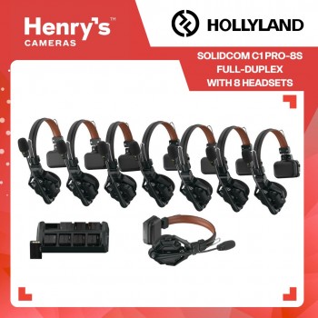 Hollyland Solidcom C1 Pro-8S Full-Duplex ENC Wireless Intercom System with 8 Headsets Hollyland Solidcom C1 Pro-8S Full-Duplex ENC Wireless Intercom System with 8 Headsets
