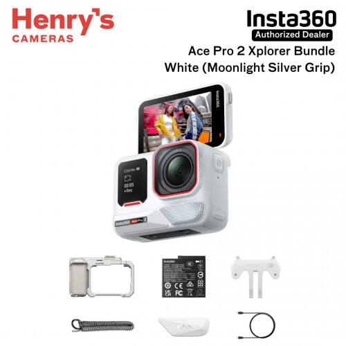 Insta360 Ace Pro 2 (Arctic White) | Xplorer Bundle (Moonlight Silver Grip) Insta360 Ace Pro 2 (Arctic White) | Xplorer Bundle (Moonlight Silver Grip)