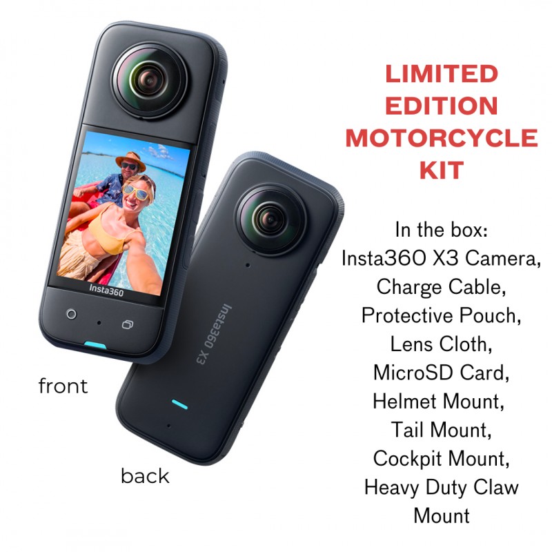 Insta360 X3 - Waterproof 360 Camera + 50-in-1 Accessory Kit + 64GB Card +  More 