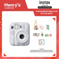 FUJIFILM Instax Mini 13 Fun Kit Clay White FUJIFILM Instax Mini 13 Fun Kit Clay White