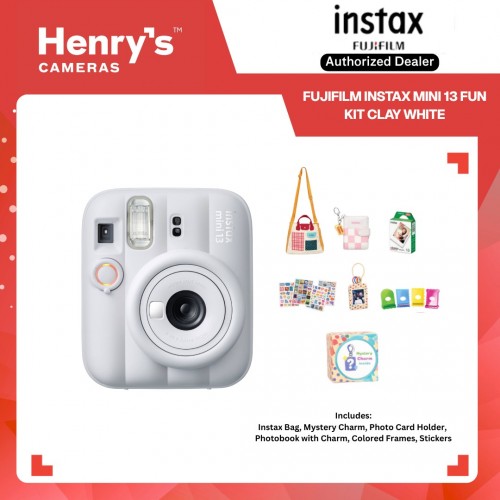 FUJIFILM Instax Mini 13 Fun Kit Clay White