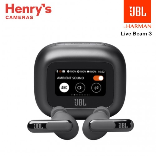 JBL Live Beam 3 True Wireless Noise Cancelling Closed Stick Earbuds (Black)