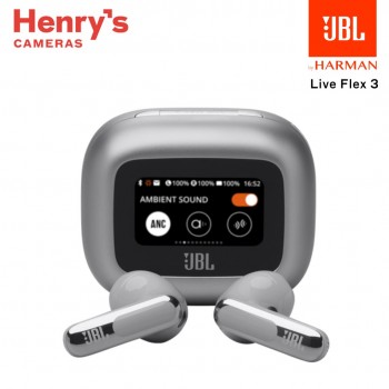 JBL Live Flex 3 True Wireless Noise Cancelling Open Stick Earbuds (Silver) JBL Live Flex 3 True Wireless Noise Cancelling Open Stick Earbuds (Silver)