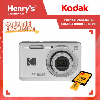 Kodak PIXPRO FZ55 Digital Camera Bundle - Silver