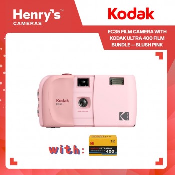 Kodak EC35 Film Camera with Kodak Ultra 400 Film Bundle - Blush Pink