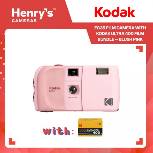 Kodak EC35 Film Camera with Kodak Ultra 400 Film Bundle - Blush Pink