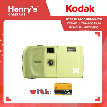 Kodak EC35 Film Camera with Kodak Ultra 400 Film Bundle - Avocado Green